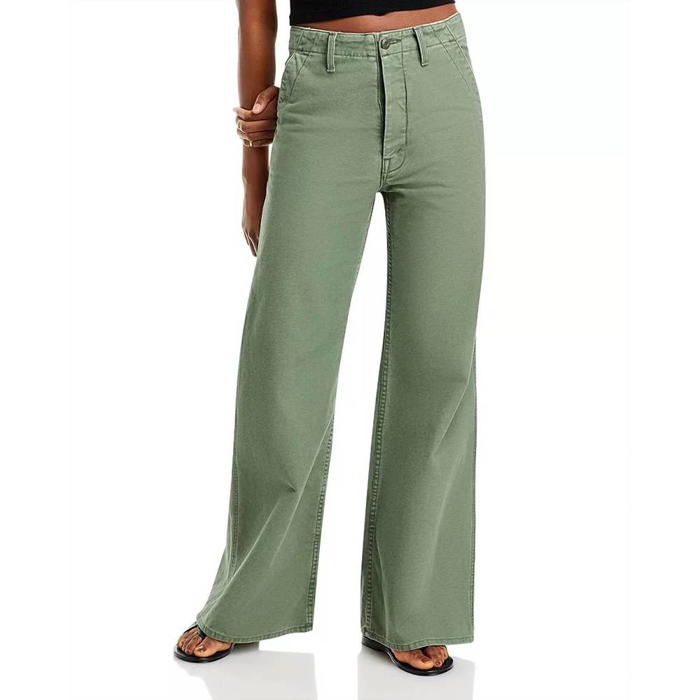 MOTHER Green Flare & Wide Leg Jeans